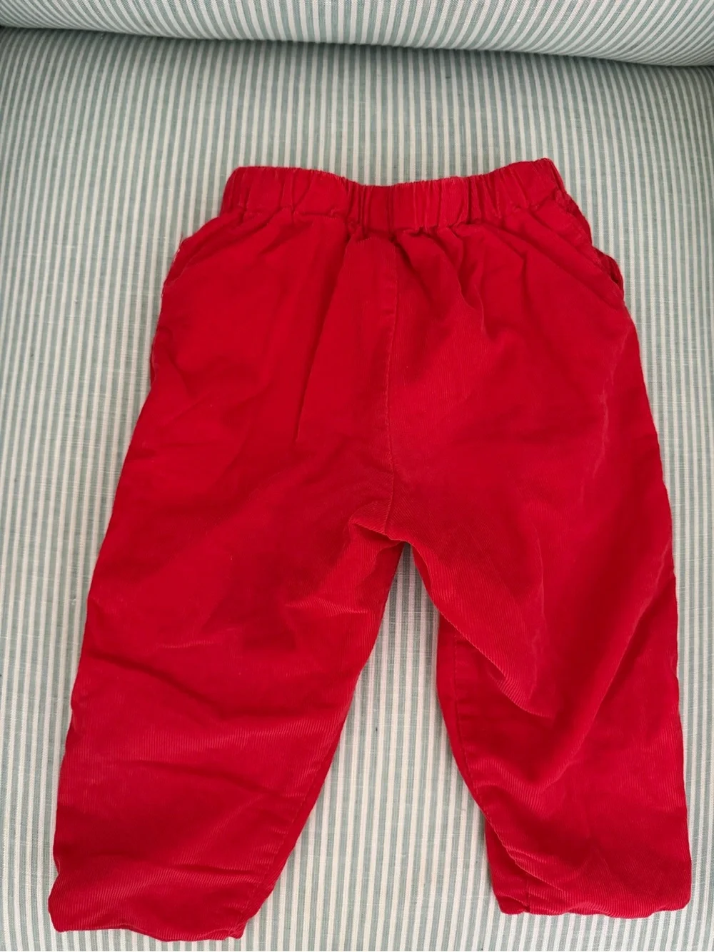 Jacadi Bright Red Corduroy Kids Pants